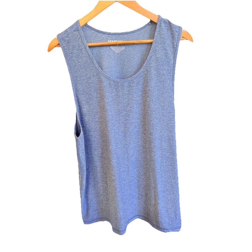 Bearbottom Tank Top Mens Large Heather Blue Sleeveless Performance Shirt BEAR